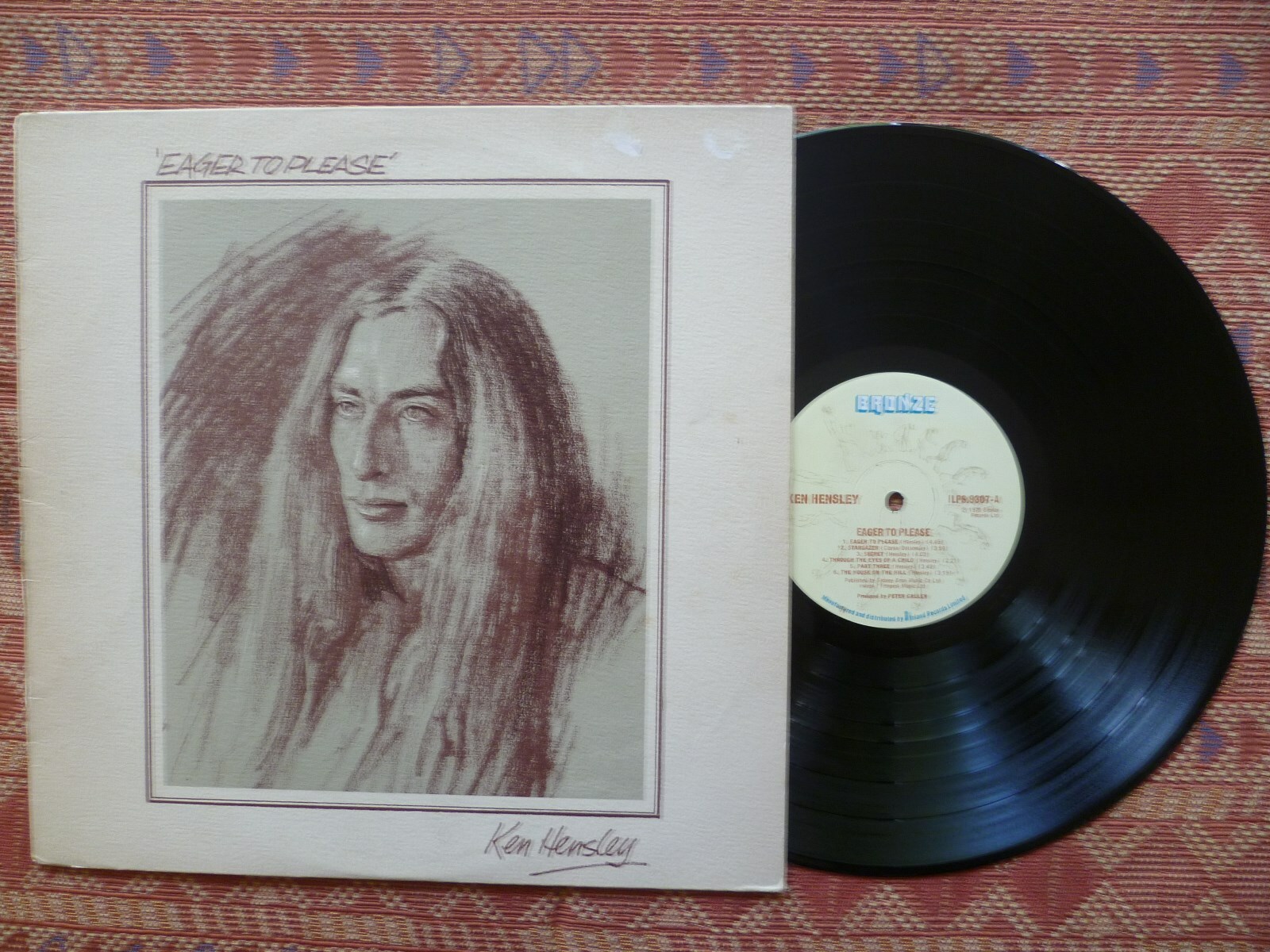 LP Ken Hensley Eager To Please P8581BPROMO BRONZE プロモ /00260 KEN HENSLEY - Eager to Please ( LP - UK Bronze A1 /B1 Look