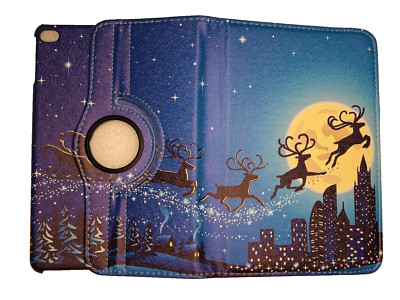 iPad Mini 4 Case Christmas Eve Reindeer, 7.9'' (Santa's Sleigh Over The Moon)