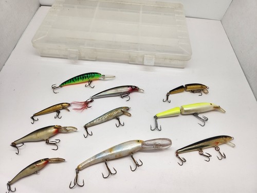 Rapala X Rap Jerkbait, RATTLE TRAP FISHING LURES LOT OF 10.