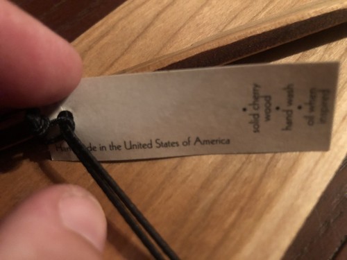 Moon Spoon Handcrafted Cherry Butter Board Beautiful Cut Out Pattern New