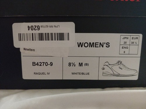 Women's Dexter Raquel IV Bowling Shoes White Blue Sz 8 1/2 M