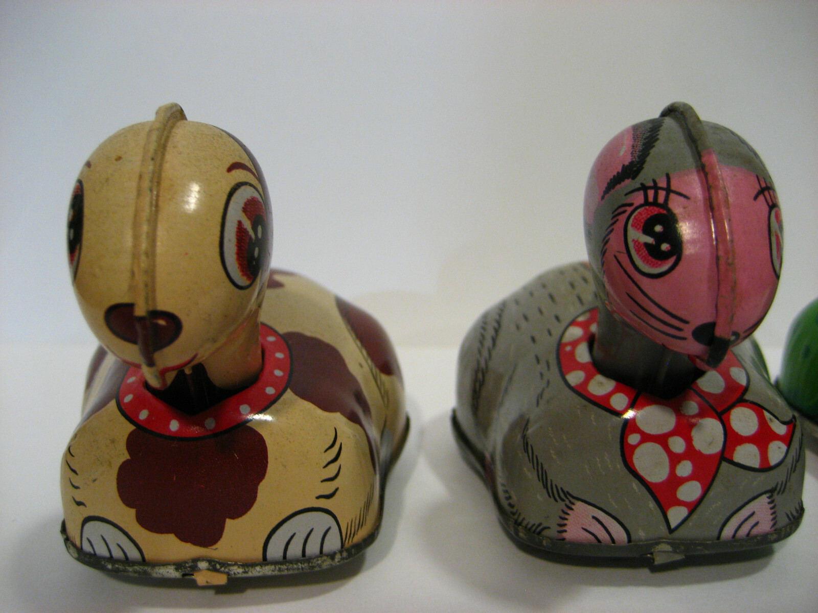 6 Vintage Lithograph Friction Push Toys Japan