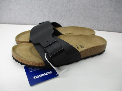 Birkenstock Catalina Sandals Womens Sz 8 Narrow Black Slides Birko Flor Black