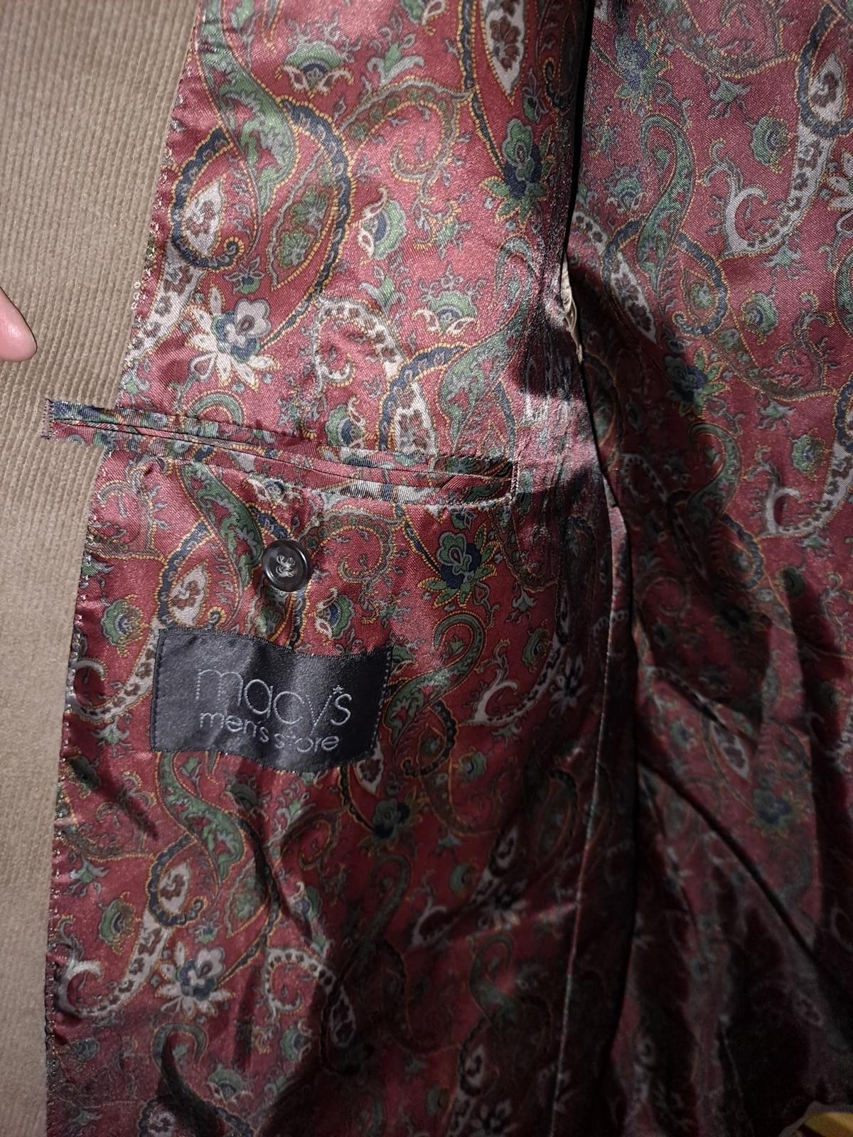 Lauren Ralph Lauren Corduroy Blazer With Paisley Inside Size 50R — photo 2