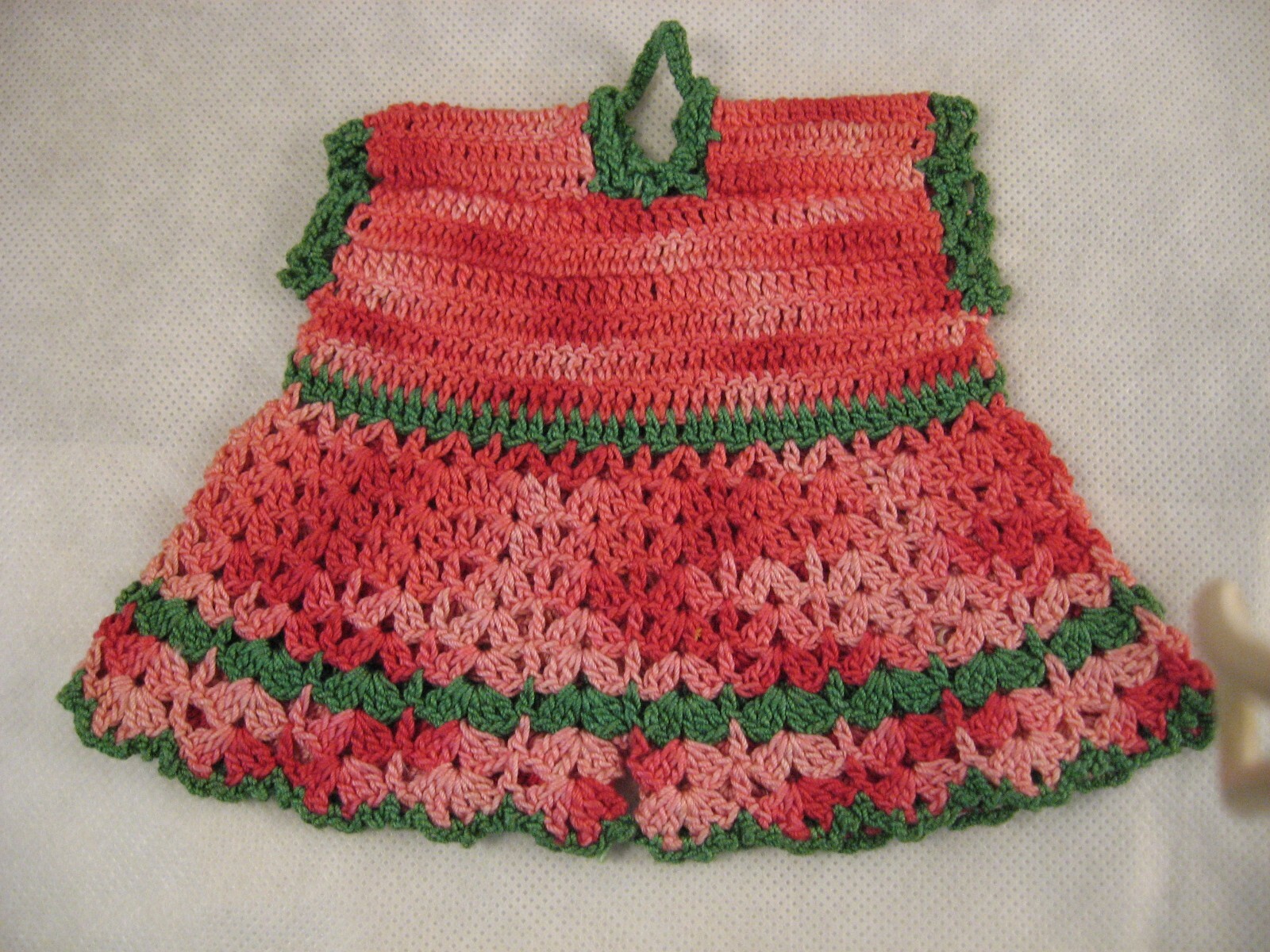 Vintage Hand Crocheted Dress and Pantaloon Hot Pads Pot Holders Trivets