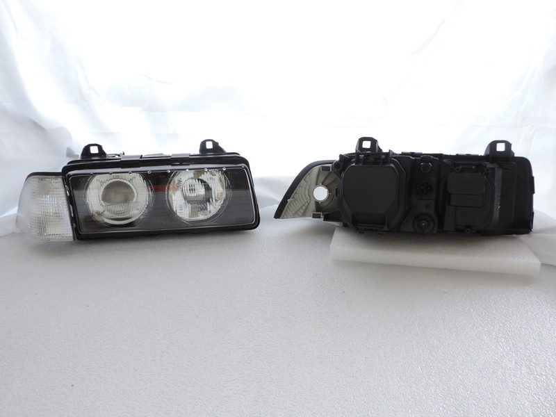 Hella Glass Lens Projector Headlight+Clear Corner Lights For BMW E36 2D