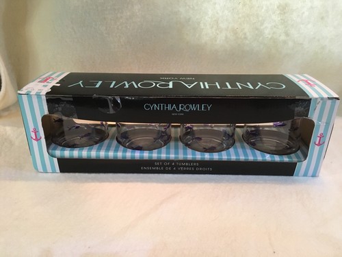 Purple Fish Tumblers Cynthia Rowley Set Of 4 Polystyrene Glasses Picnic outdoor