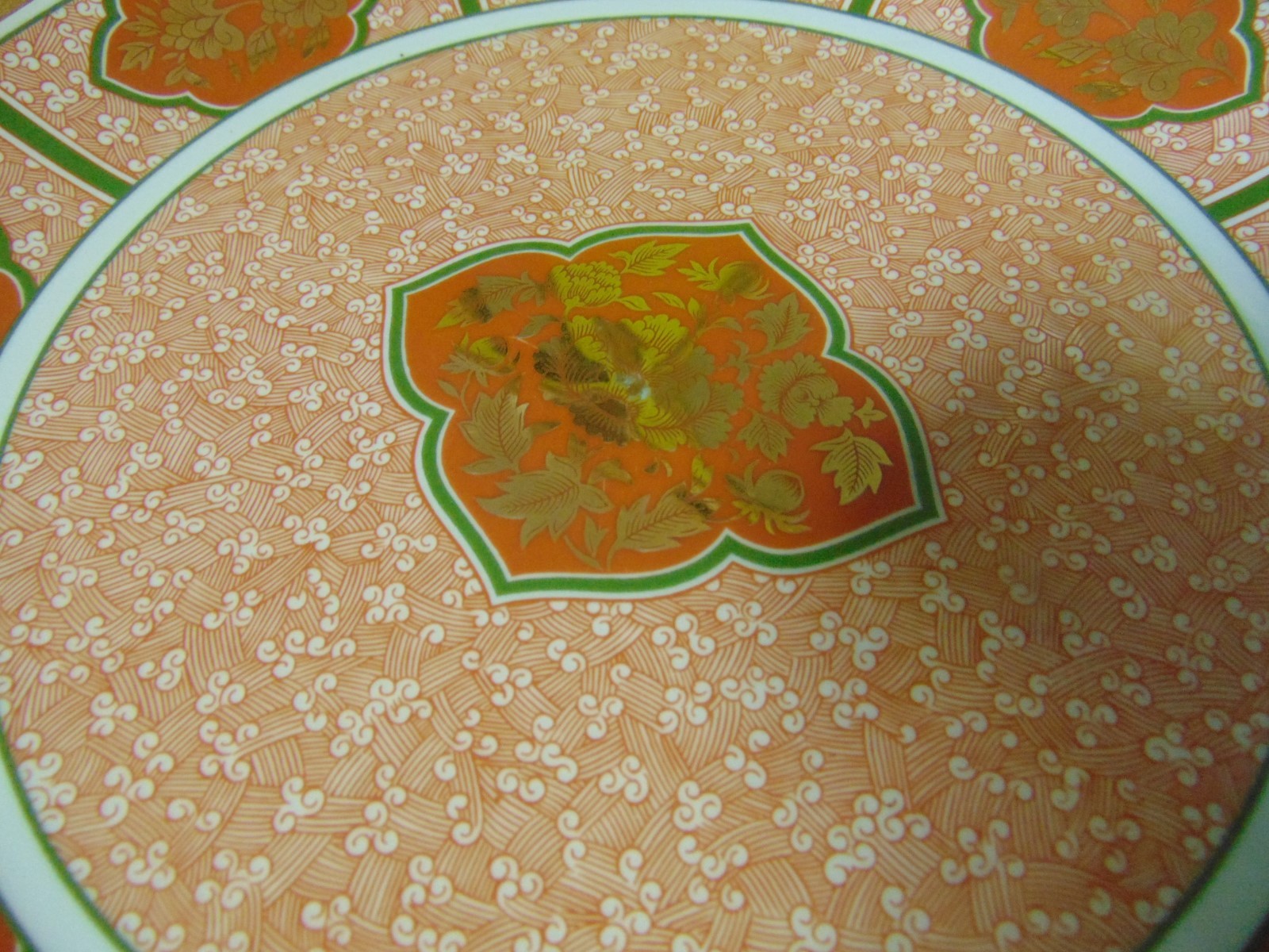 Fitz & Floyd Orange And Gold Imari Large Platter Plate 12