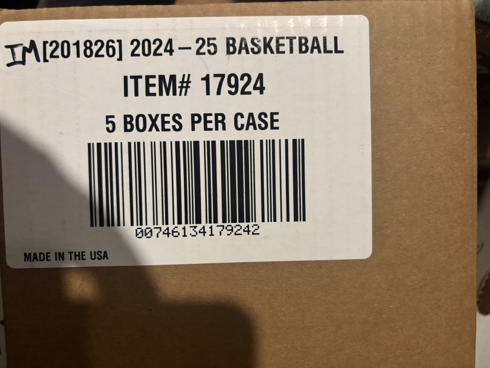 2024-25 Panini Immaculate NBA Basketball 5 Box Hobby Case