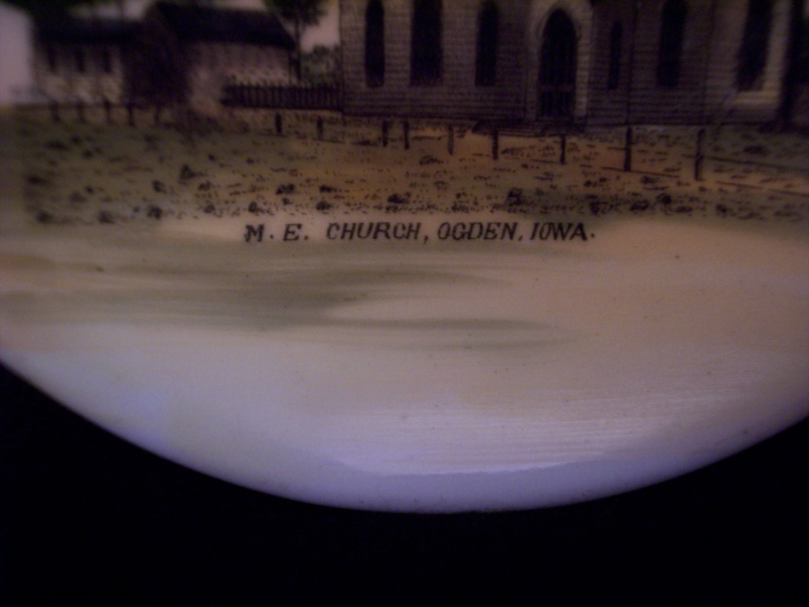 Vintage Small Dish  M E church  Ogden, Iowa