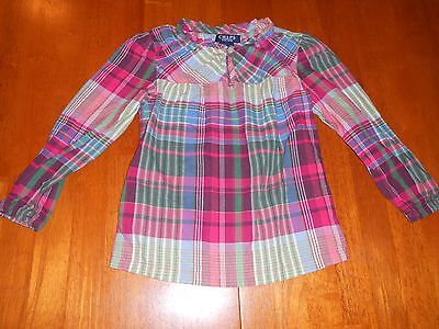 Chaps girls shirt size 4 top MINT cond blouse