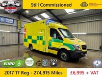 2017 17 Reg MERCEDES-BENZ SPRINTER 519 CDI MWB Ex-Ambulance Service + VAT