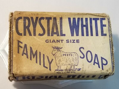 Vtg. Crystal White Giant Size  Peet's Family Soap Bar