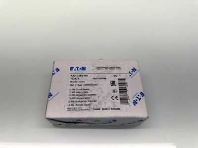 Eaton NSB FAZ-C25/2-NA Din Rail Mounted Circuit Breakers 2P 25A 277V EA