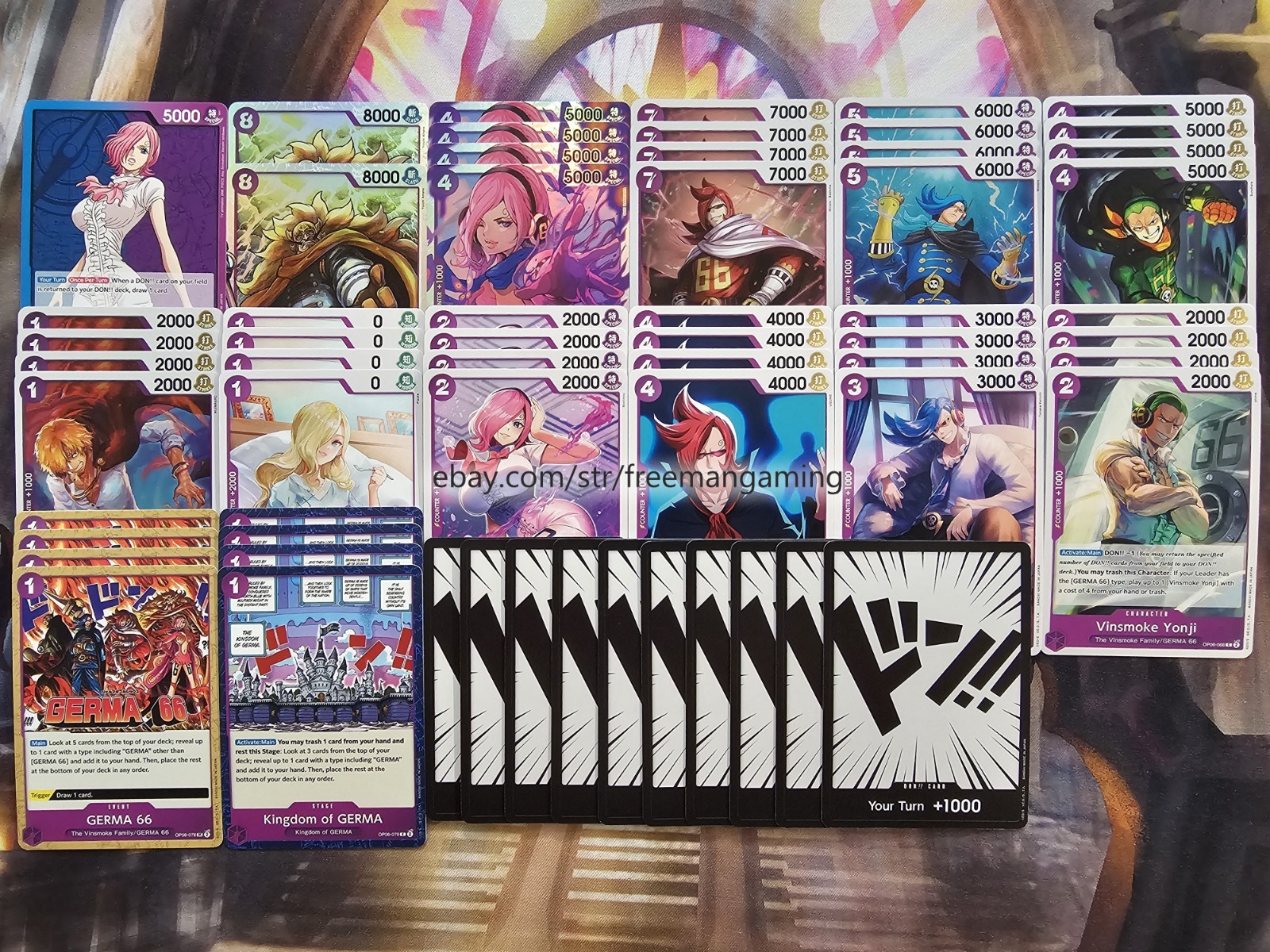 One Piece TCG Reiju Deck 61 Cards OP06-042 069 062 Judge Germa