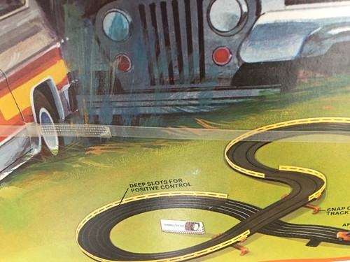 AFX Four Wheel Challenge 1980 Slot Car Race Track