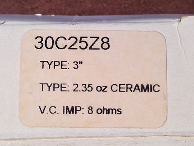 Quam 3'' speaker, 30C25Z8 8 ohms