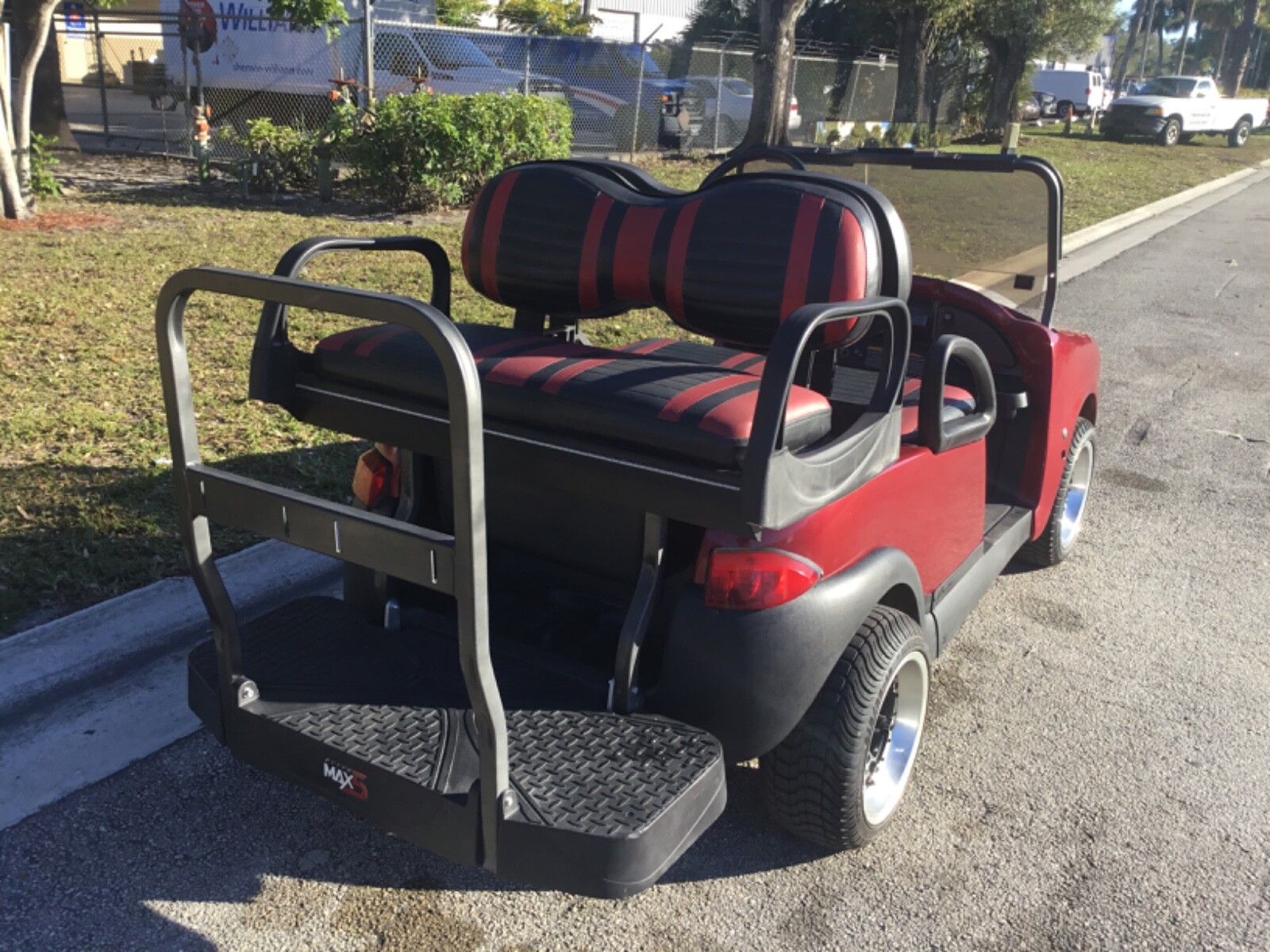 Custom Porsche Golf Cart Club Car Precedent 4 Passenger Seat Alloy Rims