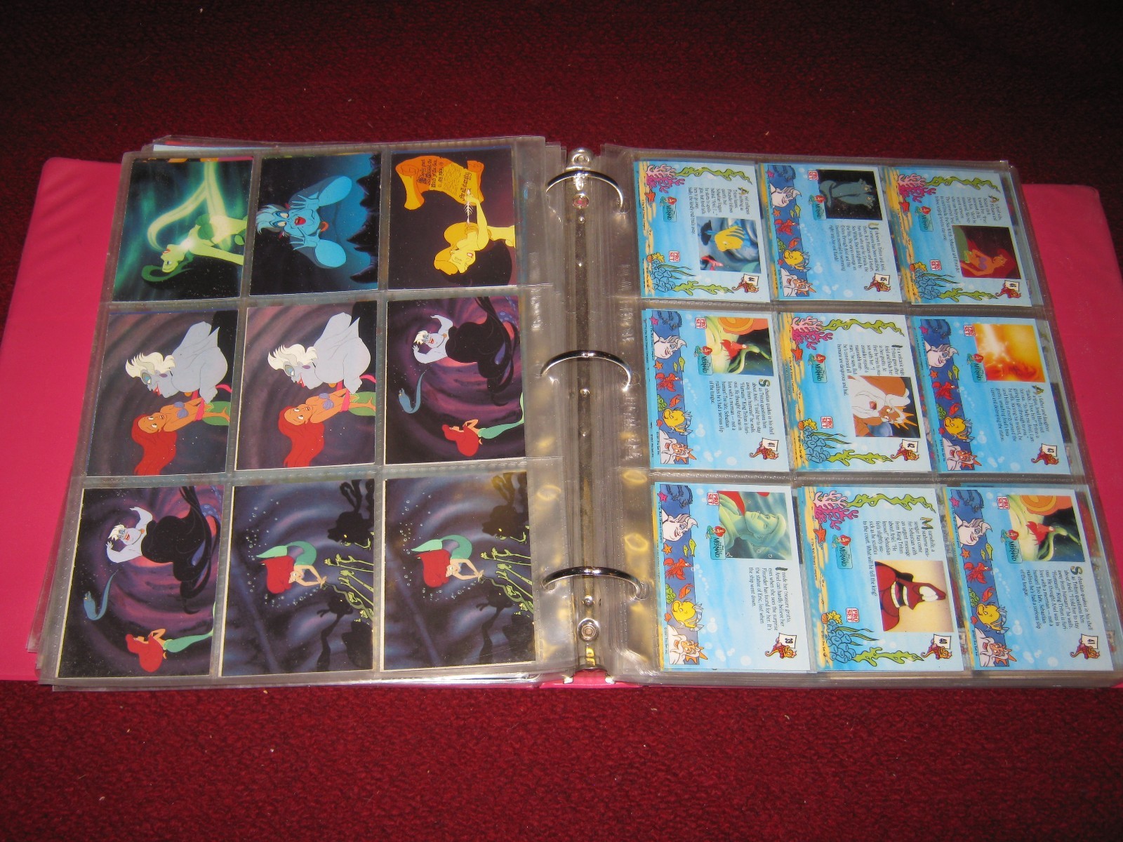 Little Mermaid Collector Cards Lot of 100+ Pro Set 1991 and Others with Binder
