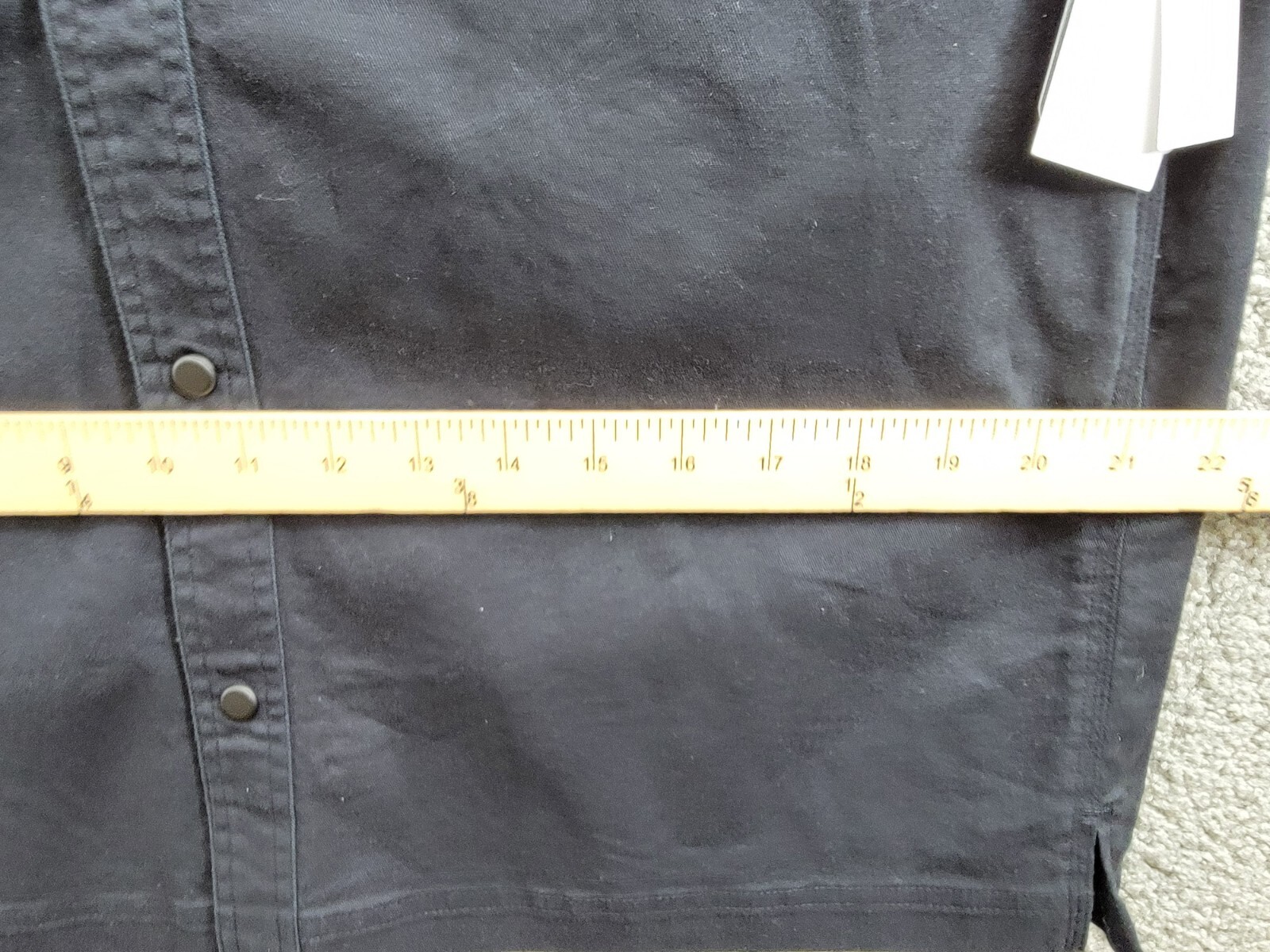 BASS OUTDOOR Relaxed Fit Worker Shirt Jacket Men's M Black Beauty Button Snap - Picture 7 of 19