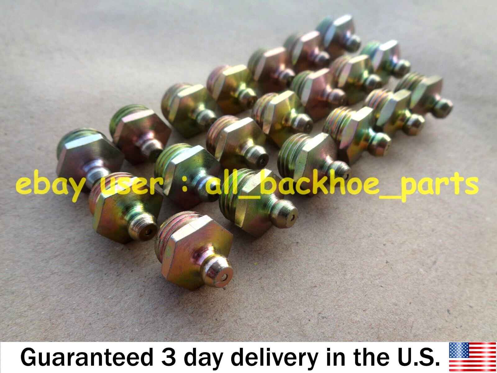 JCB BACKHOE - GREASE NIPPLE STRAIGHT 1/4" BSP, 20 PCS. (PART NO. 1450/0002)