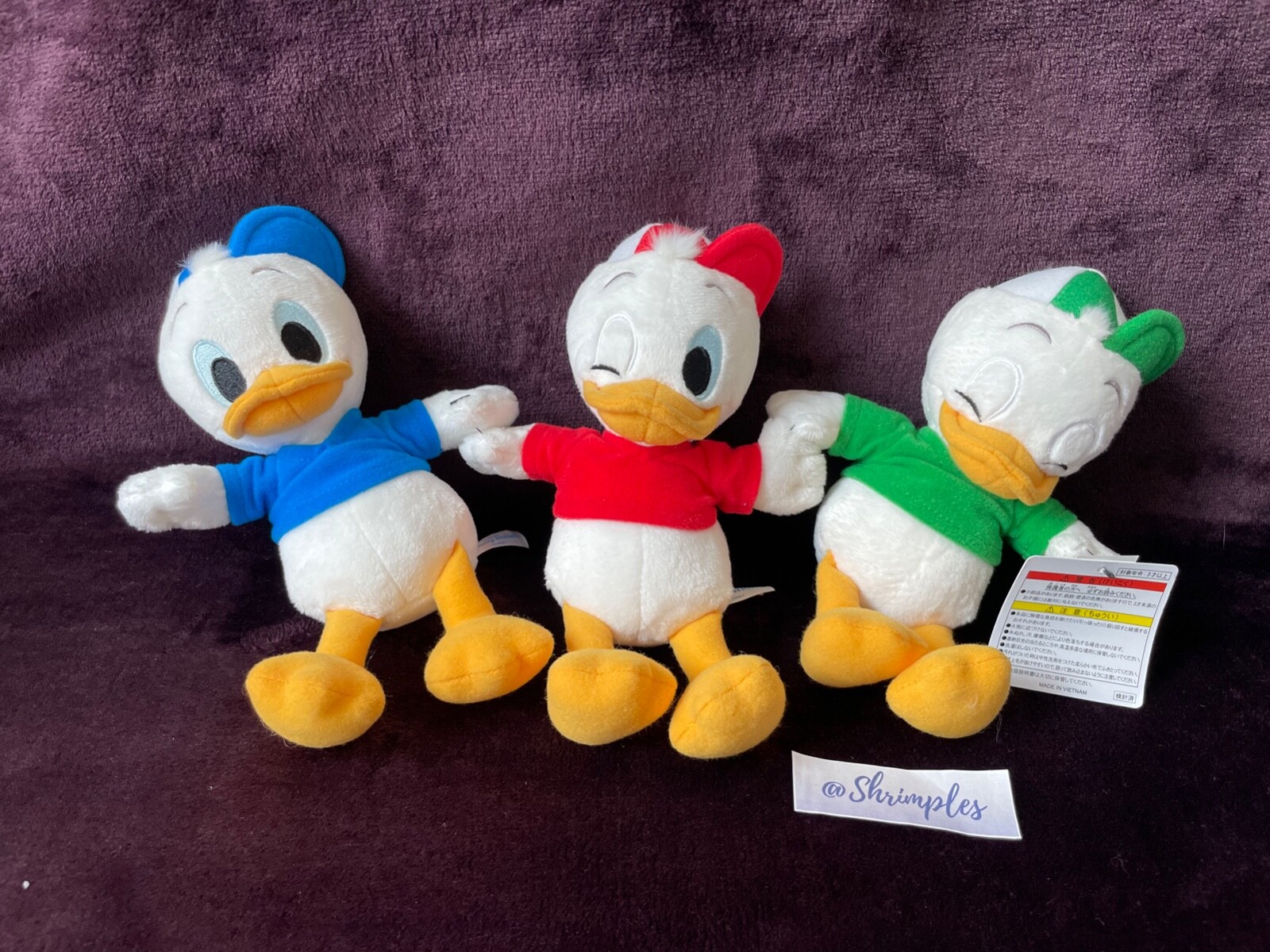 TOKYO DISNEY RESORT PLUSH Set NEPHEWS Huey Dewey & Louie TOKYO DISNEY RESORT PLUSH Set NEPHEWS Huey Dewey & Louie