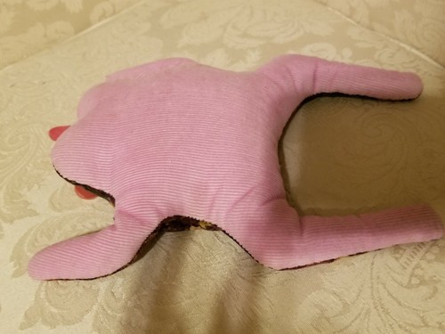 Folk Art Vtg Handmade Antique Collectible Bean Bag Pin Cushion Frog Toad 10x8 in