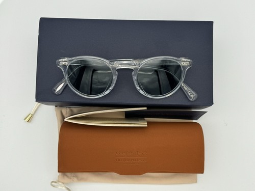Pre-owned Oliver Peoples Ov5217s 1101r8 Gregory Peck Sun Crystal Frame / Indi Photochromic In Blue Photochromic
