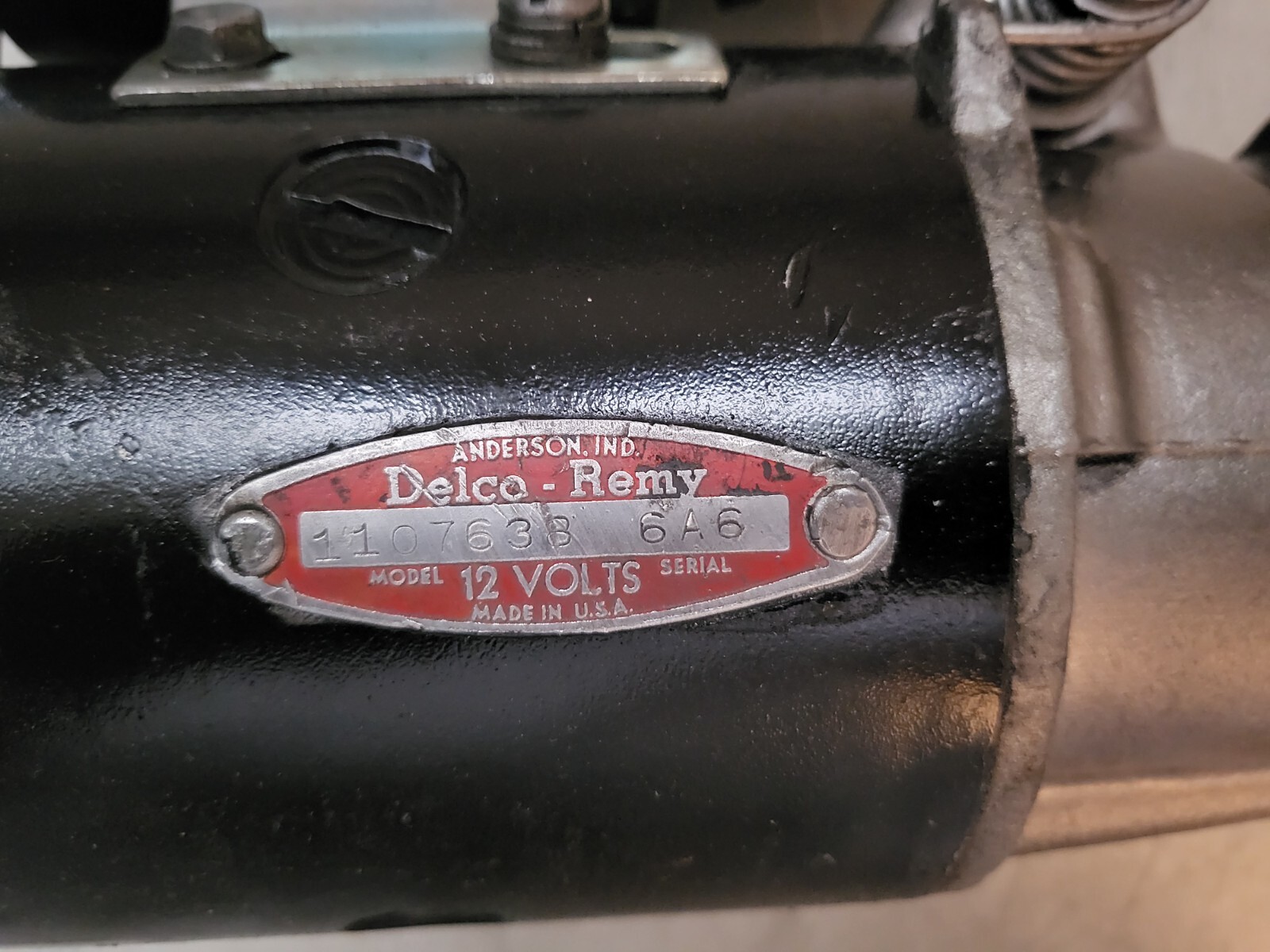 DELCO STARTER OEM # 1107638 6A6 DATE CODED Fits 1954-1955 DELCO STARTER OEM # 1107638 6A6 DATE CODED Fits 1954-1955