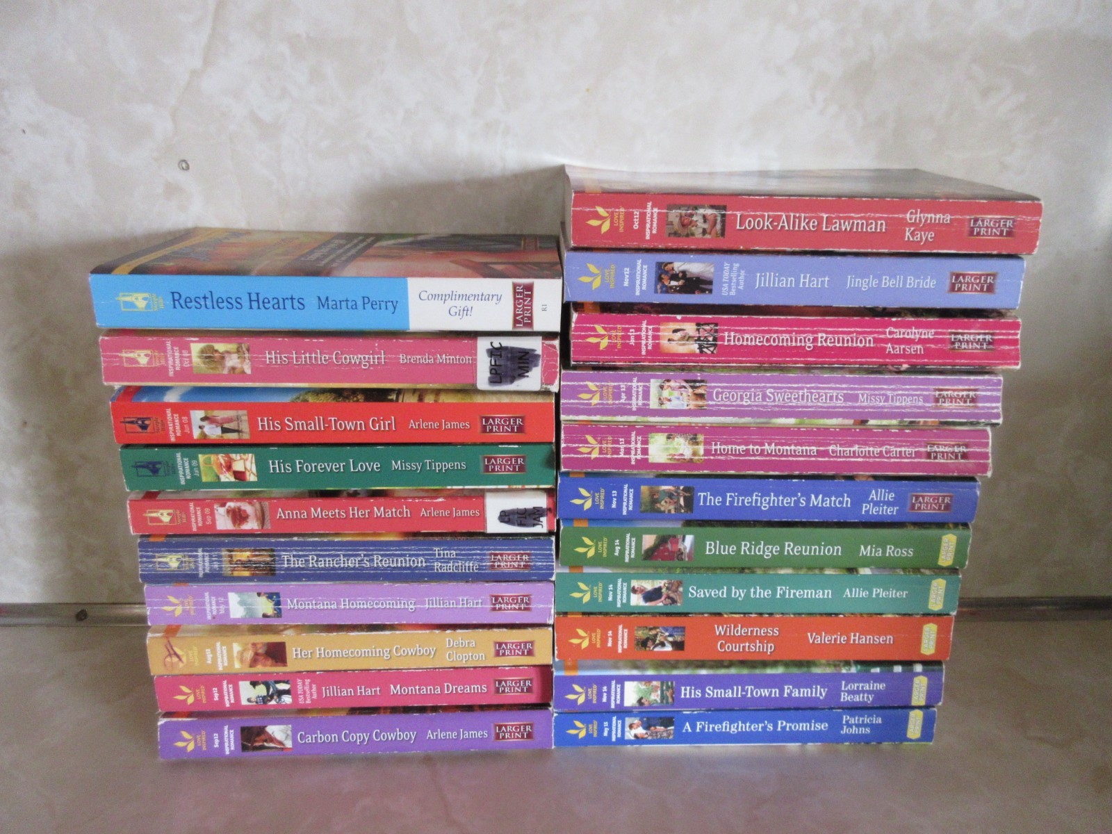 LOVE INSPIRED INSPIRATIONAL ROMANCE PAPERBOOK BOOKS ** LARGER PRINT ** LOT OF 21