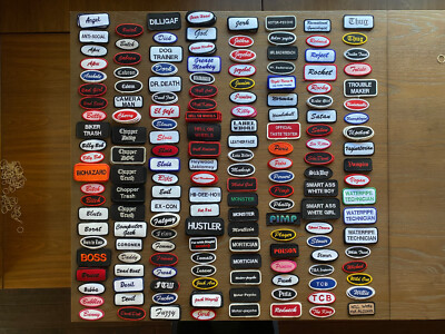 U PICK Vintage NOS Funny Adult NAME PATCH New Embroider Rock Punk Biker Costume
