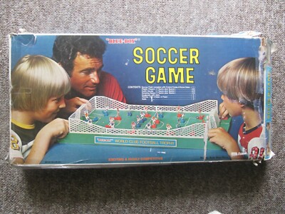 1960's/'70's Blue Box Table Top Soccer Game WITH BOX. VERY