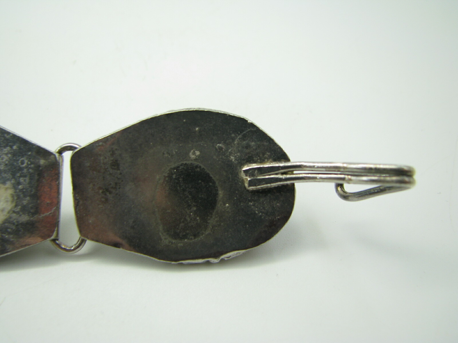 ARTISAN Hand-Crafted SILVER BRACELET Polished Rocks GEMSTONES Conchos PANELS