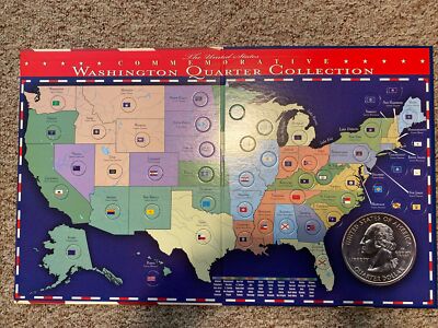 First State Quarters of the United States Collector s Map 1999-2008 Complete Set
