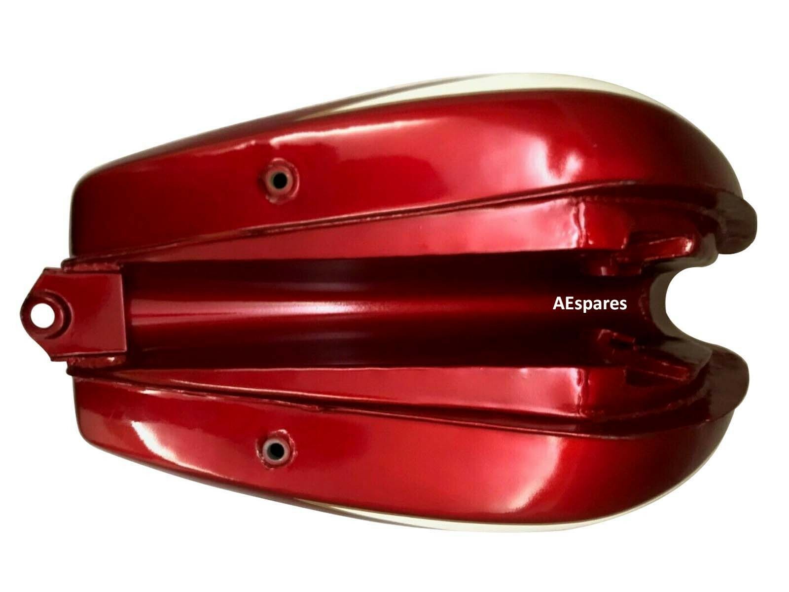 FITS TRIUMPH T160 CHERRY AND WHITE PAINTED PETROL GAS FUEL TANK 