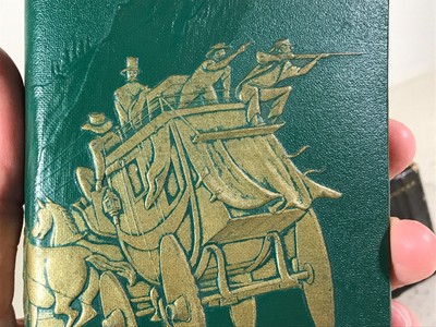 1923 Vtg Bankers Utilities Patented Leather Brass Bank Western Cowboy Design KS