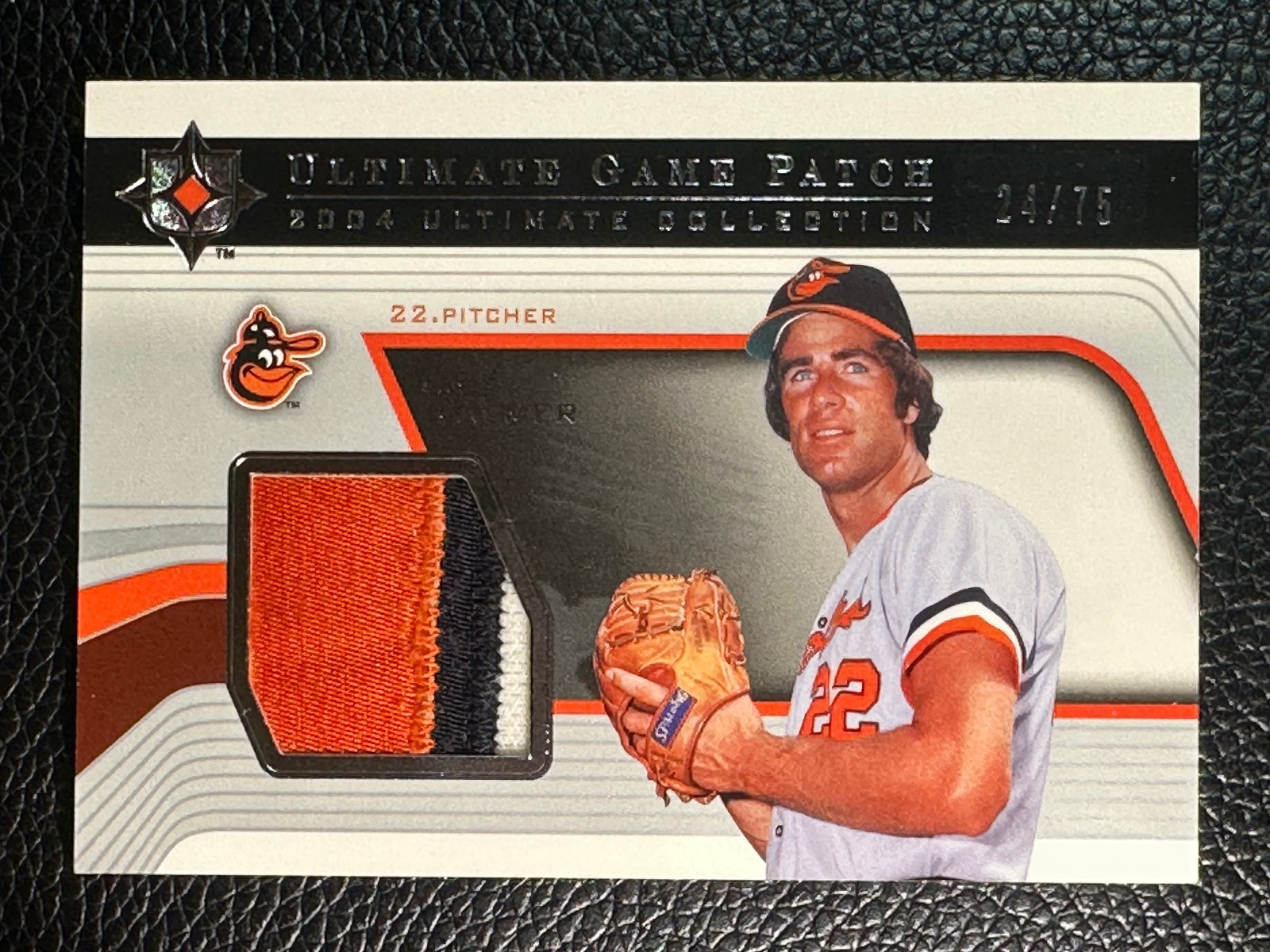 2004 Ultimate Collection Ultimate Game Patch Jim Palmer 24/75 Game Used Patch