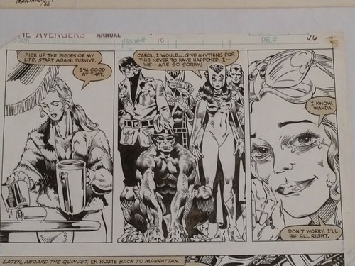 Avengers Annual #10 END PAGE Original Artwork CAROL DANVERS/CAPTAIN MARVEL App