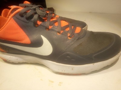 Nike Mens FS Lite Trainer 2 sz 9 683141-003 Gray Orange Running Shoes Sneakers