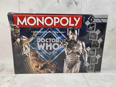 Doctor Who Monopoly BBC Villains Edition Board Game Open Box NEW Damaged Box