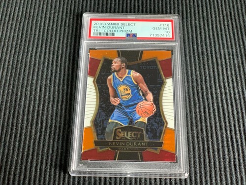 2016/17 PANINI SELECT #116 KEVIN DURANT *TRI-COLOR PRIZM PSA