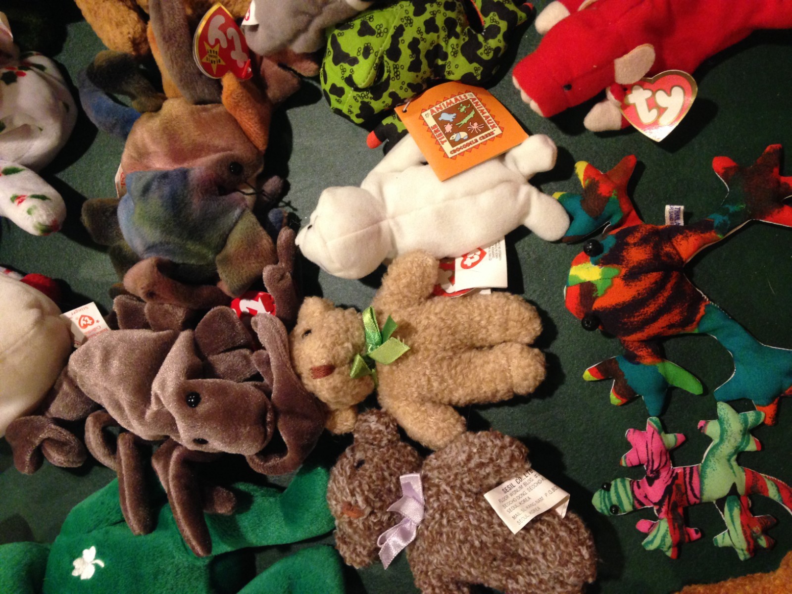 Lot of 23 bean filled toys MOSTLY BEANIE BABIES in EUC