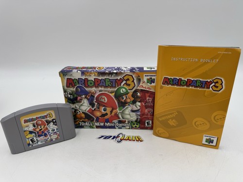 Mario Party 3 (Nintendo 64, 2001) Complete In Box