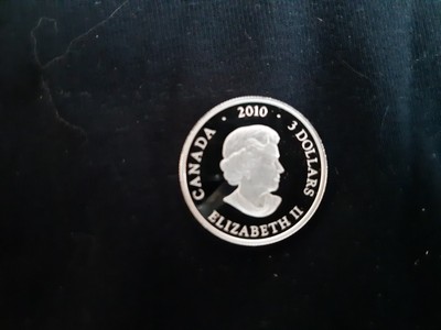 2010 $3 .999 Fine Silver Square coin, 