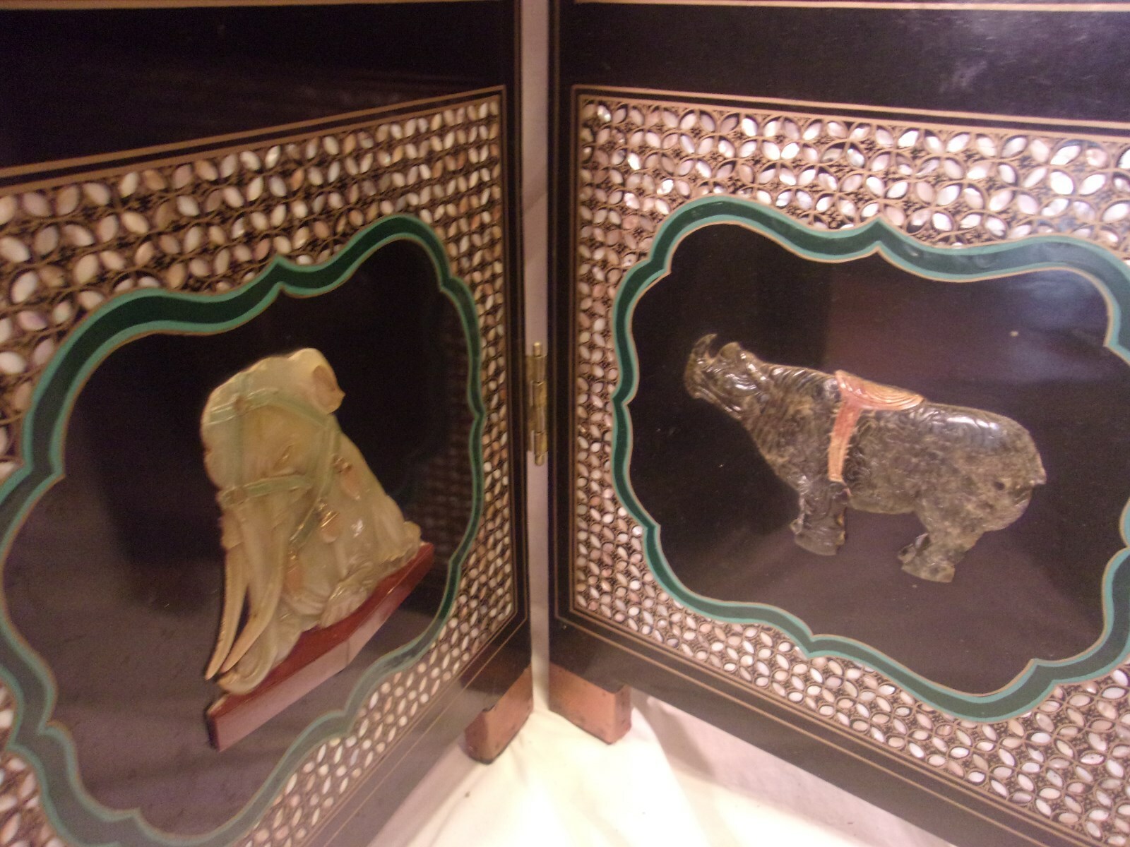 Mid century ASIAN folding room screens/divider 15x48x1