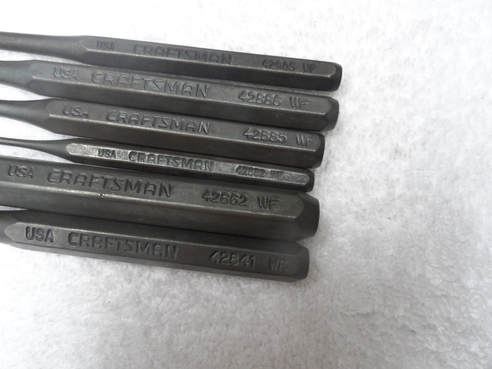 Craftsman Prick Center Pin Taper Punch Set, Made In Usa 6 Pcs New