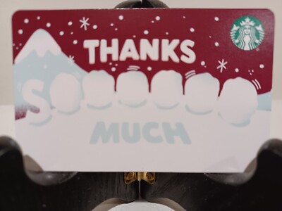 STARBUCKS CARD 2020 '' THANKS SOOOOOO MUCH '' SNOWBALL FUN~ GREAT PRICE~BRAND NEW