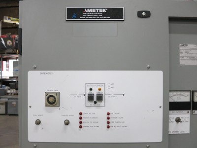 Ametek BCR12075-48-13-60 Battery Charger 75A DC 130VDC Input: 480VAC 21.3 Amp