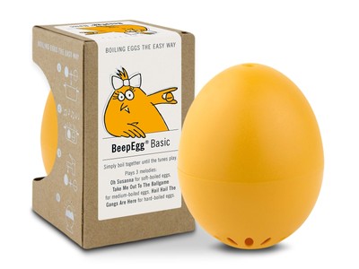 BeepEgg Basic Orange   Egg Timer for Boiling Eggs   Musical Egg Cooker for So...