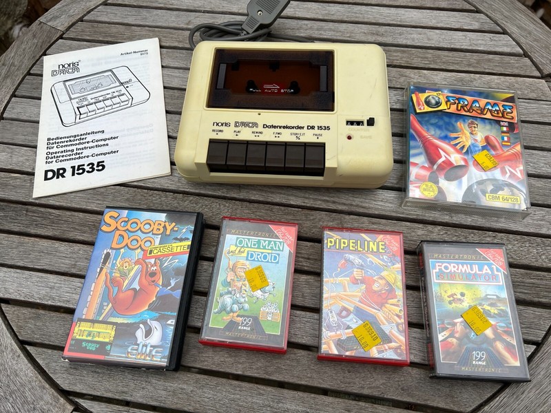Noris Data Daten-Rekorder Dr1535 FÃ¼R Commodore C64 / C128 Und Spiele Konvolut